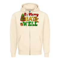 Sandshell be merry eat well Zipper Hoodie - FaDigitalArtStudio