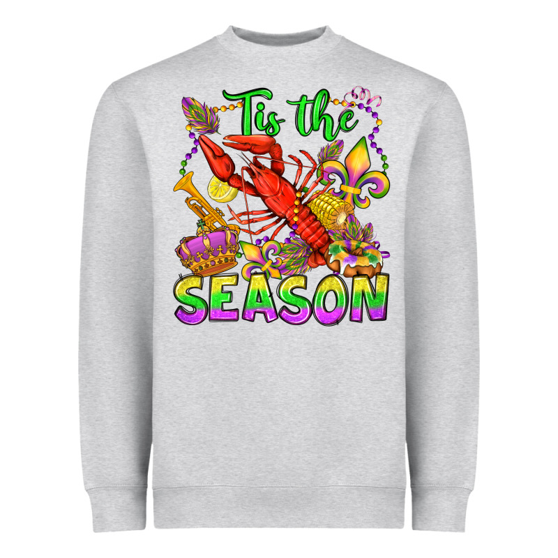 Tis The Season Mardi Gras Olivia Heavyweight Sweatshirt by OliviaCreatesArt | Teevron