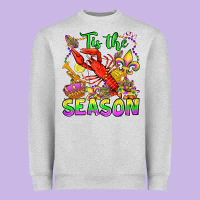Tis The Season Mardi Gras Olivia Heavyweight Sweatshirt Designed By Oliviacreatesart