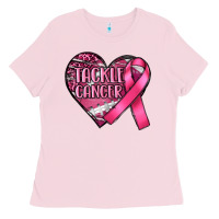 Bubblegum Pink tackle cancer Ladies Tee - RanaPortraitStore