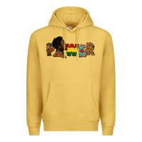 Antique Gold power juneteenth Premium Hoodie - FaDigitalArtStudio