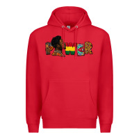 Red power juneteenth Premium Hoodie - FaDigitalArtStudio
