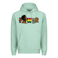 Seafoam power juneteenth Premium Hoodie - FaDigitalArtStudio