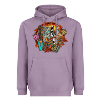 Lavender Fall Vibes Heavyweight Hoodie - CowhideDigitalArt