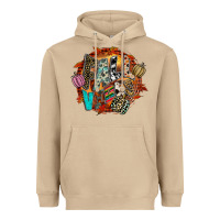 Mushroom Fall Vibes Heavyweight Hoodie - CowhideDigitalArt