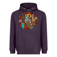 Plum Fall Vibes Heavyweight Hoodie - CowhideDigitalArt