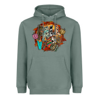 Sage Fall Vibes Heavyweight Hoodie - CowhideDigitalArt