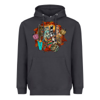 Smoke Fall Vibes Heavyweight Hoodie - CowhideDigitalArt