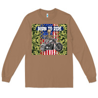 Toasted Coconut born to ride Long Sleeve Tee - TumblerDesignByShophia