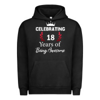 Pigment Black 18 years of being awesome, 18 year old birthday gi Urban Hoodie - tuanDangUi