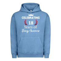 Pigment Pebble Blue 18 years of being awesome, 18 year old birthday gi Urban Hoodie - tuanDangUi