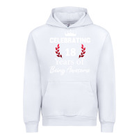 White 18 years of being awesome, 18 year old birthday gi Urban Hoodie - tuanDangUi