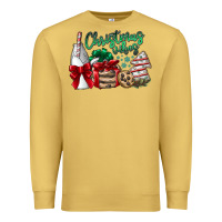 Antique Gold Christmas Vibes Premium Sweatshirt - CowhideDigitalArt