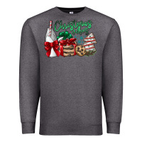 Charcoal Heather Christmas Vibes Premium Sweatshirt - CowhideDigitalArt