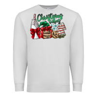Dove Grey Christmas Vibes Premium Sweatshirt - CowhideDigitalArt