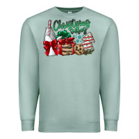 Seafoam Christmas Vibes Premium Sweatshirt - CowhideDigitalArt