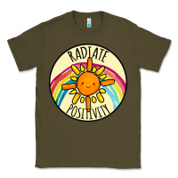 Army Green Radiate Positivity Classic Tee - Bettercallsaul