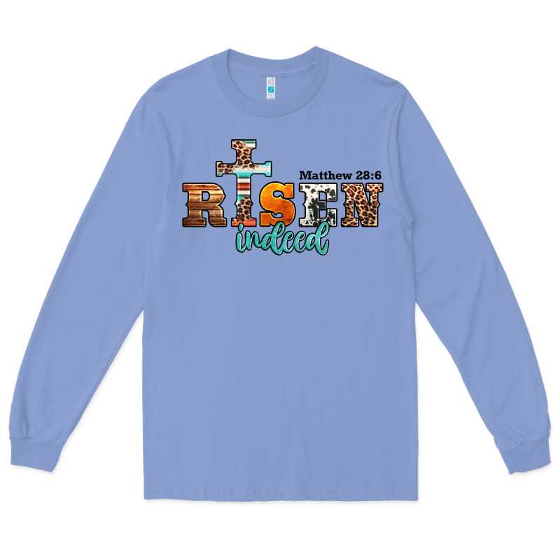 He Is Risen Indeed Matthew 28 6 Jesus Christ Easter Long Sleeve Tee by Jasminsmagicworld | Teevron