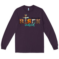 Plum he is risen indeed matthew 28 6 jesus christ easter Long Sleeve Tee - Jasminsmagicworld