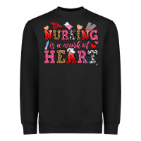 Black nursing is a work of heart Heavyweight Sweatshirt - OliviaCreatesArt