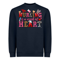 Navy nursing is a work of heart Heavyweight Sweatshirt - OliviaCreatesArt