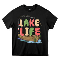 Black lake life Heavy Core Tee - MaliasSmallBusiness