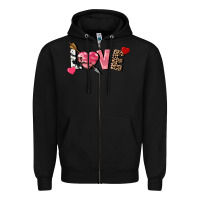 Black love valentine's day Zipper Hoodie - FaDigitalArtStudio