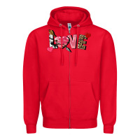 Red love valentine's day Zipper Hoodie - FaDigitalArtStudio