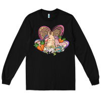 Black Easter heart Easter Day Long Sleeve Tee - HowdyJamesFarm