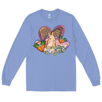 Colony Blue Easter heart Easter Day Long Sleeve Tee - HowdyJamesFarm
