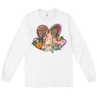 White Easter heart Easter Day Long Sleeve Tee - HowdyJamesFarm