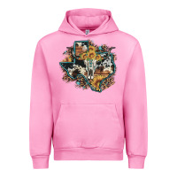 Fuchsia Pink bull skull leopard cowhide sunflower texas map Urban Hoodie - Artiststas