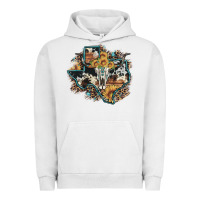 Pigment Lunar Rock bull skull leopard cowhide sunflower texas map Urban Hoodie - Artiststas