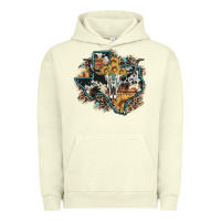 Pigment Pistachio bull skull leopard cowhide sunflower texas map Urban Hoodie - Artiststas