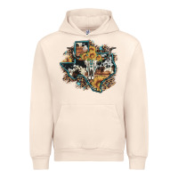 Sandshell bull skull leopard cowhide sunflower texas map Urban Hoodie - Artiststas