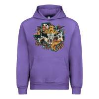 Tulip bull skull leopard cowhide sunflower texas map Urban Hoodie - Artiststas