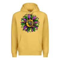 Antique Gold Mardi Gras Sunflower With Crawfish Premium Hoodie - BundleAndBundleShop