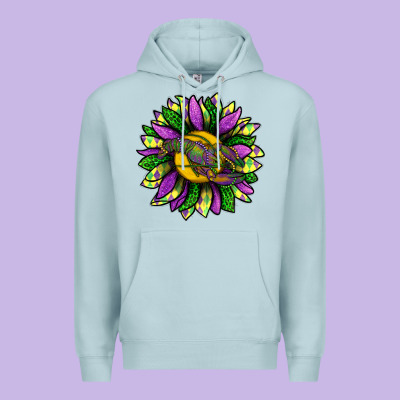 Mardi Gras Sunflower With Crawfish Premium Hoodie Designed By Bundleandbundleshop