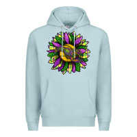 Blue Mist Mardi Gras Sunflower With Crawfish Premium Hoodie - BundleAndBundleShop