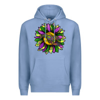 Colony Blue Mardi Gras Sunflower With Crawfish Premium Hoodie - BundleAndBundleShop