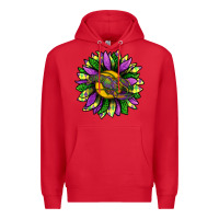 Red Mardi Gras Sunflower With Crawfish Premium Hoodie - BundleAndBundleShop