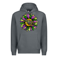 Rock Mardi Gras Sunflower With Crawfish Premium Hoodie - BundleAndBundleShop