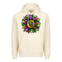 Sandshell Mardi Gras Sunflower With Crawfish Premium Hoodie - BundleAndBundleShop