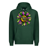 Sports Green Mardi Gras Sunflower With Crawfish Premium Hoodie - BundleAndBundleShop