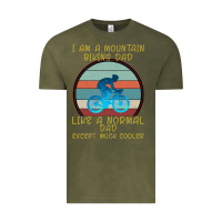 Vintage Olive I Am A Mountain Biking Dad Vintage Tee - Bettercallsaul