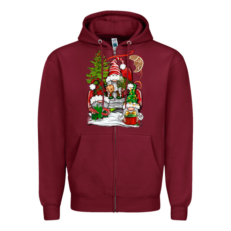 Christmas Gnome Truck Zipper Hoodie by BundleAndBundleShop | Teevron