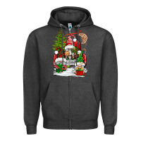 Charcoal Heather christmas gnome truck Zipper Hoodie - BundleAndBundleShop