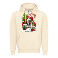 Sandshell christmas gnome truck Zipper Hoodie - BundleAndBundleShop