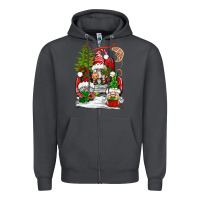 Smoke christmas gnome truck Zipper Hoodie - BundleAndBundleShop