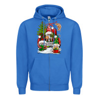 True Royal christmas gnome truck Zipper Hoodie - BundleAndBundleShop